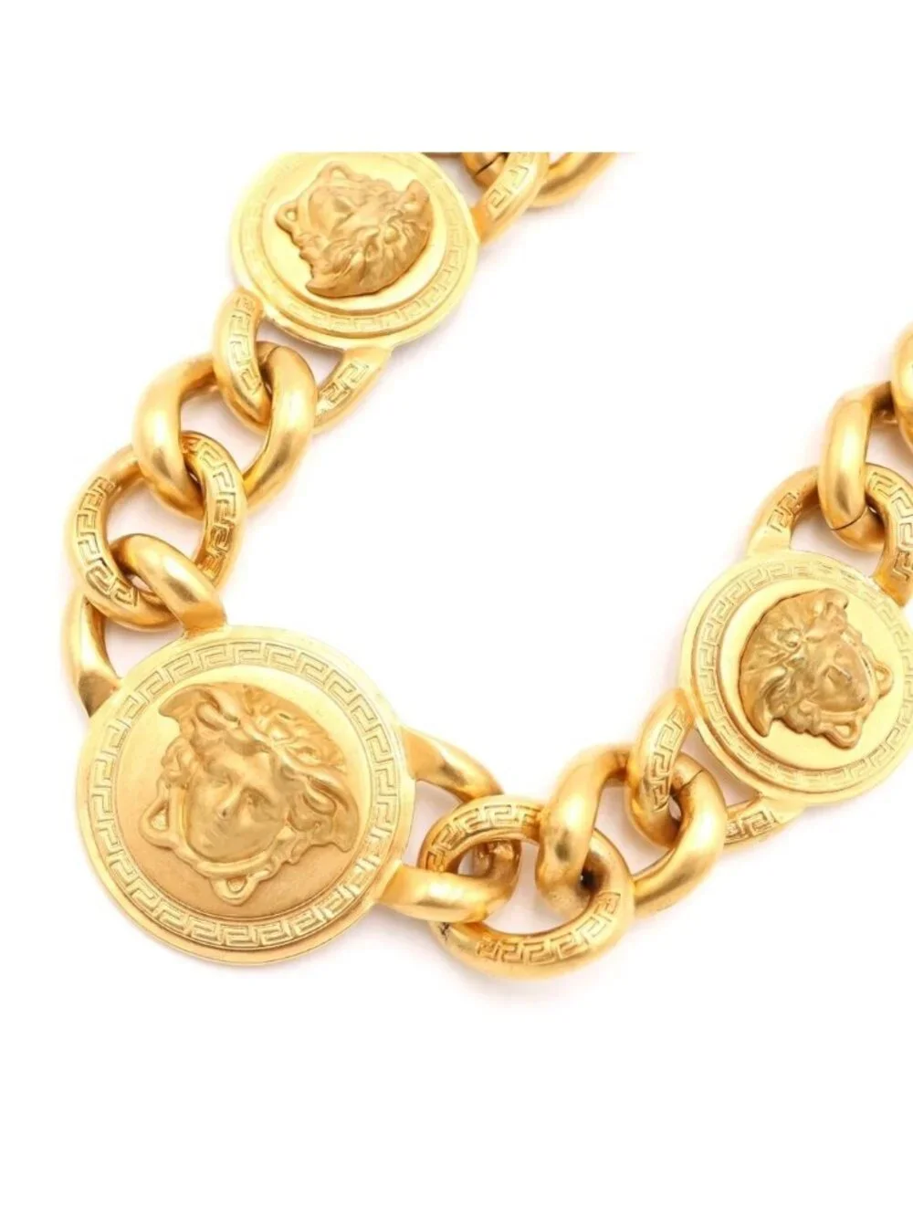 Versace Medusa Chain Necklace Choker Gold